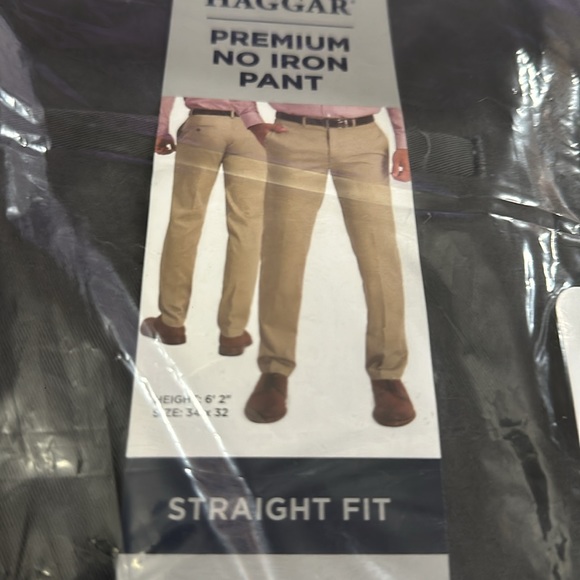 NWT Haggar Men's Premium No Iron Pant - 36 X 29 - Gray - Picture 5 of 8